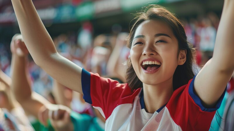Torcedor brasileiro assistindo futebol