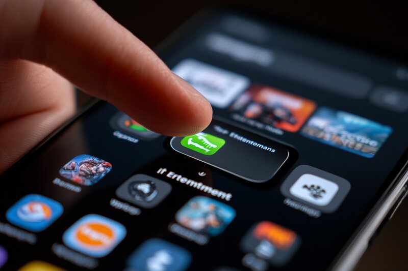 App de apostas em smartphone mostrando interface de avaliacao